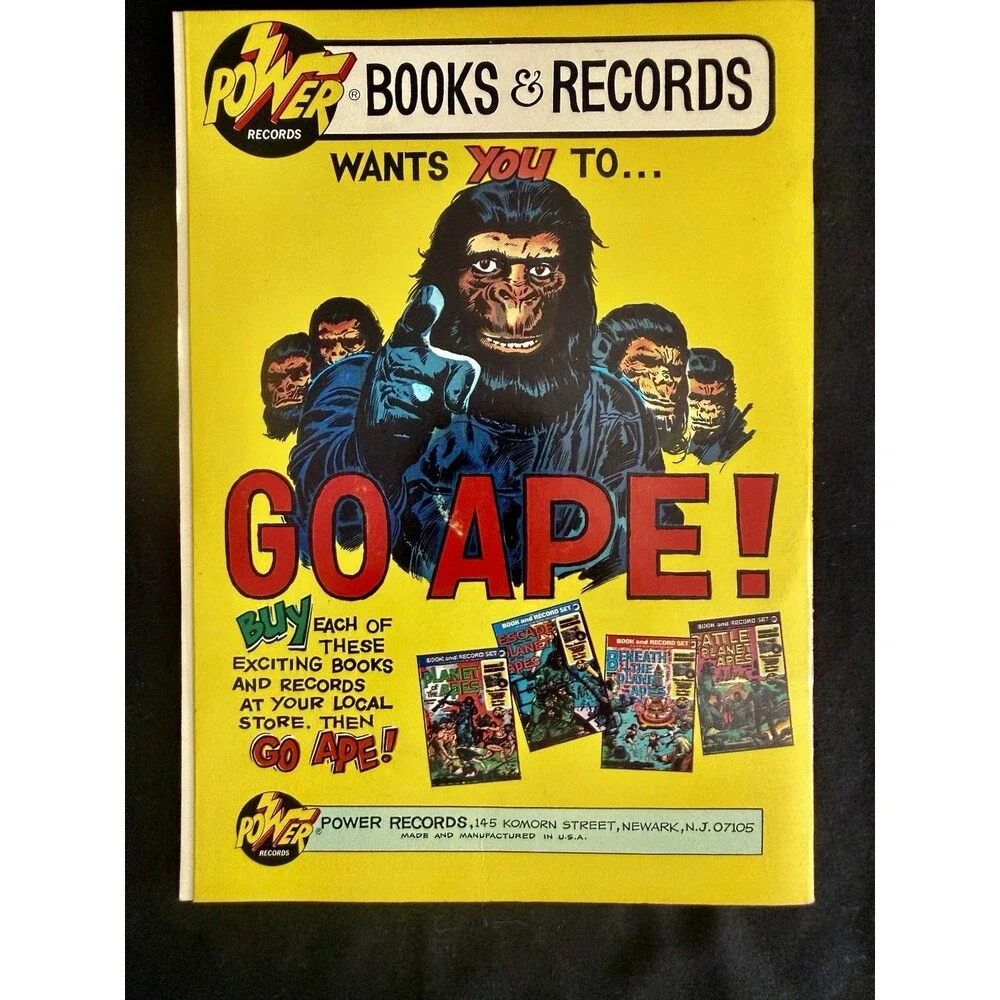 Escape From the Planet of the Apes Book & Record Vintage 1974 Near Perfect Cond.